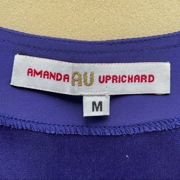 Amanda Uprichard Blue Silk Babydoll Mini Dress - Medium - Picture 6 of 13